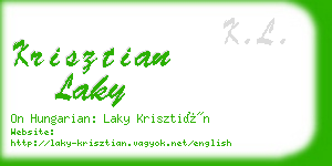 krisztian laky business card